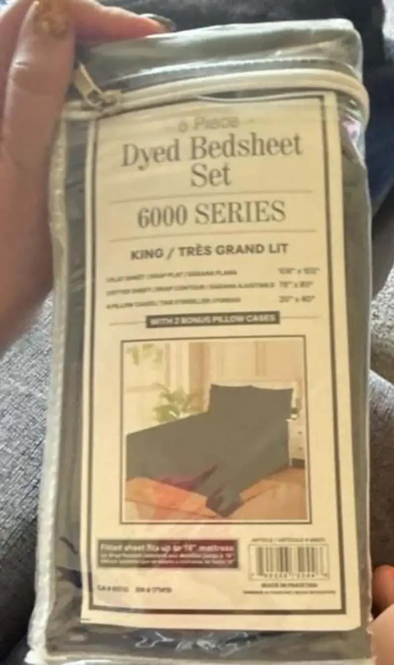 Dyed Bedsheet Set 6000 Series King 6 Piece